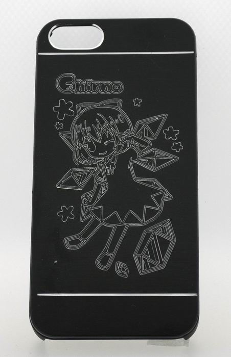  サークル青 チルノiPhoneメタルケース5/5s/SE/黒
