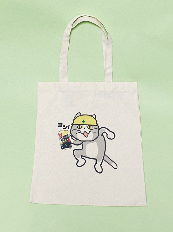  Japanese internet memes ストロング現場猫キャンバスバッグ
