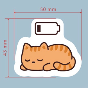 Japanese internet memes 猫充電中。ステッカー