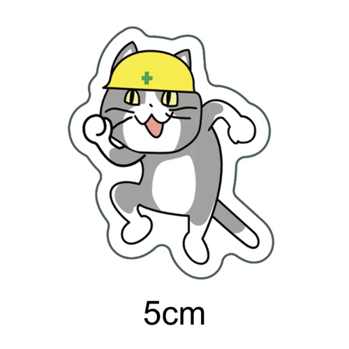 Japanese internet memes 走る現場猫ステッカー
