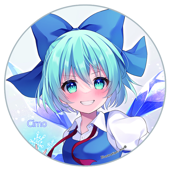 すなめりドリル 東方缶バッジ チルノ(miy@)202310