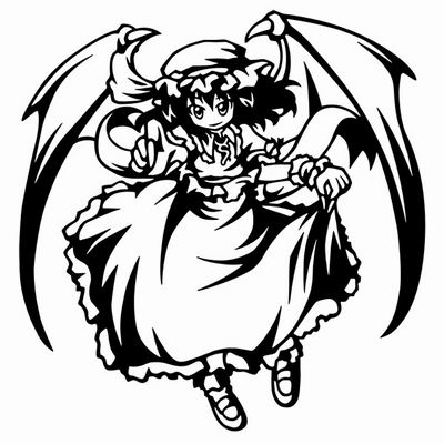  幻奏月華園 キャラクターシート(中) レミリア・スカーレット Ver.2【黒】